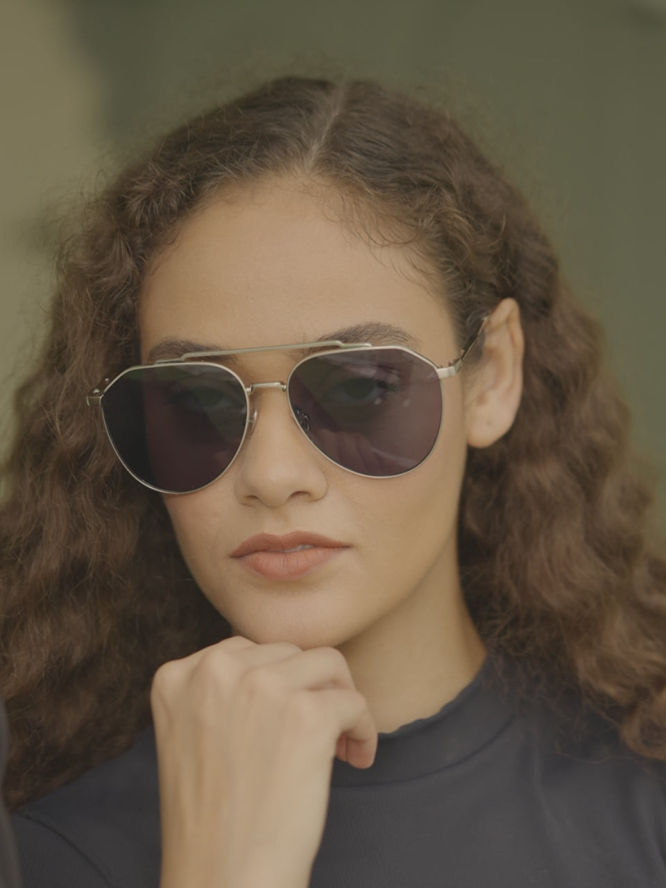 Augussto Magnus Aurum-Bronze | Metal Pilot Sunglasses